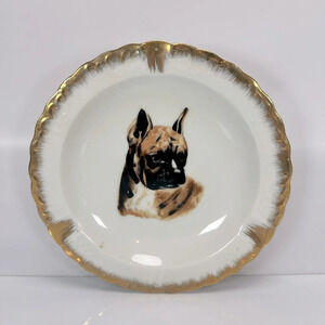 Vintage Brinn’s Made In Japan Boxer Bulldog Decorative Plate